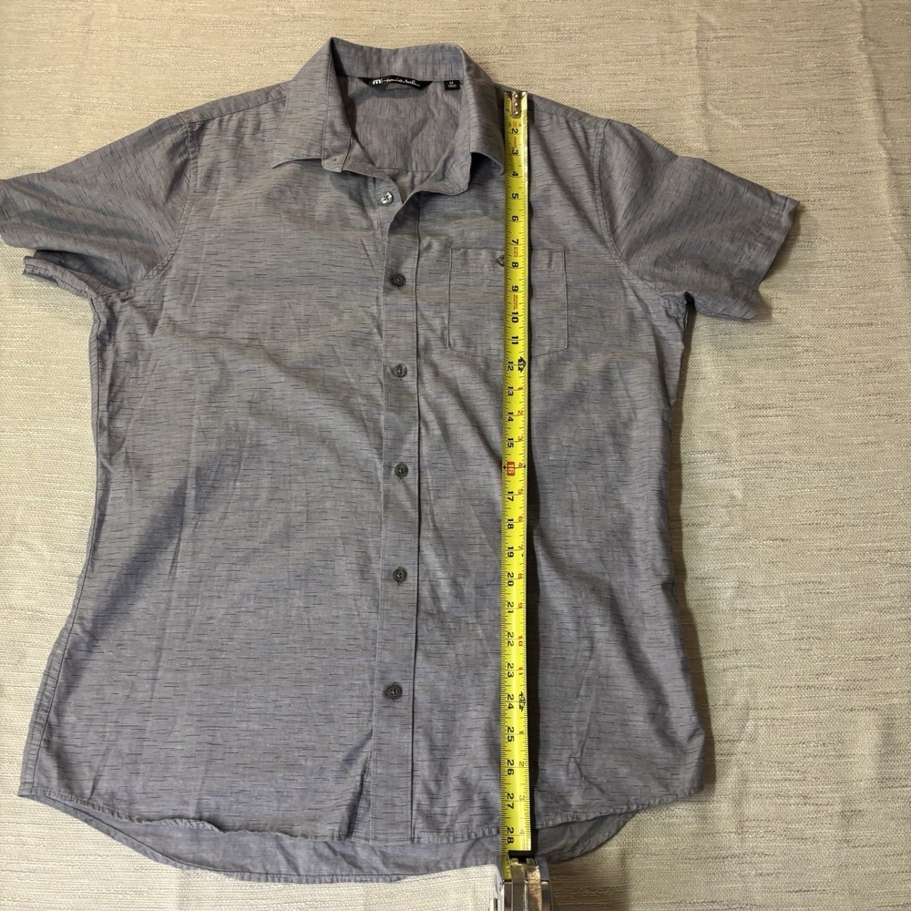 Travis Mathew Blue Short Sleeve Button Down Shirt Medium‎ Cotton Blend - Picture 8 of 8